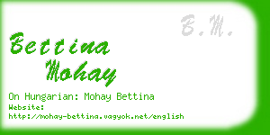 bettina mohay business card